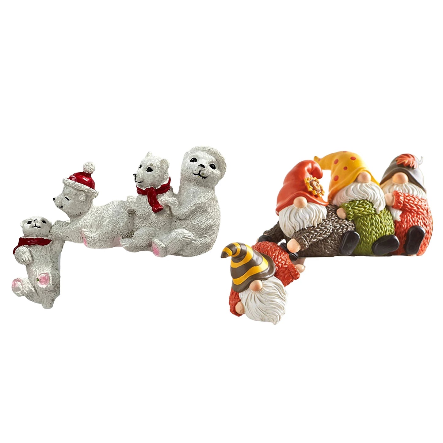 Christmas Decor Gnome Santa Claus - Polar Bear Black Bear Resin - Desktop Decoration For Home Party