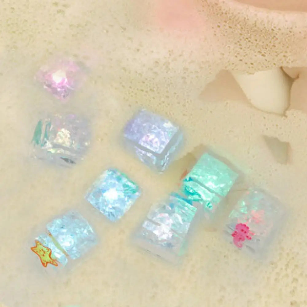 8PCS Bath Tub LED Light Up Cubes - Multicolor Bath Glow Cubes - Water Activated