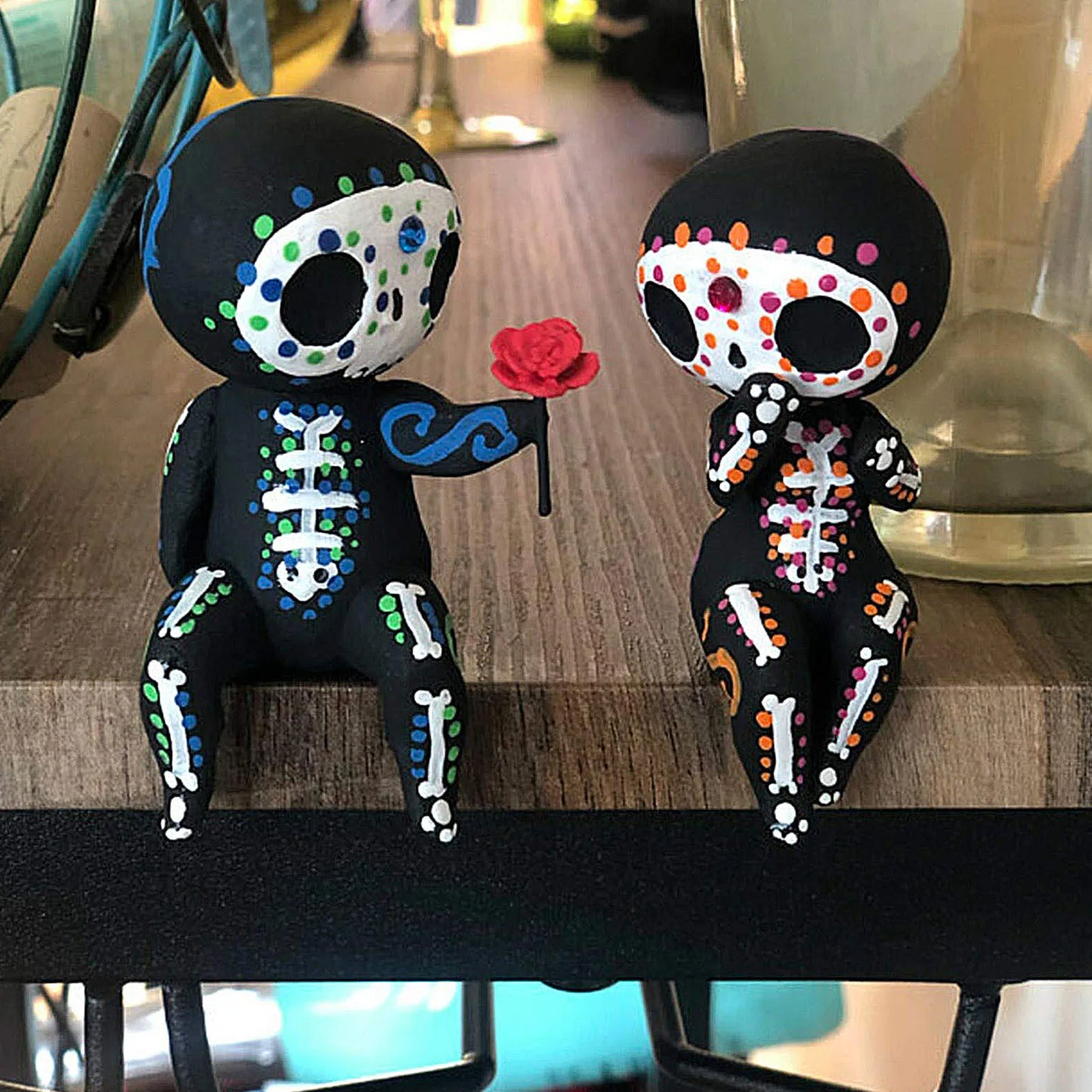Cute Statue Skull Resin - Flower Figurines