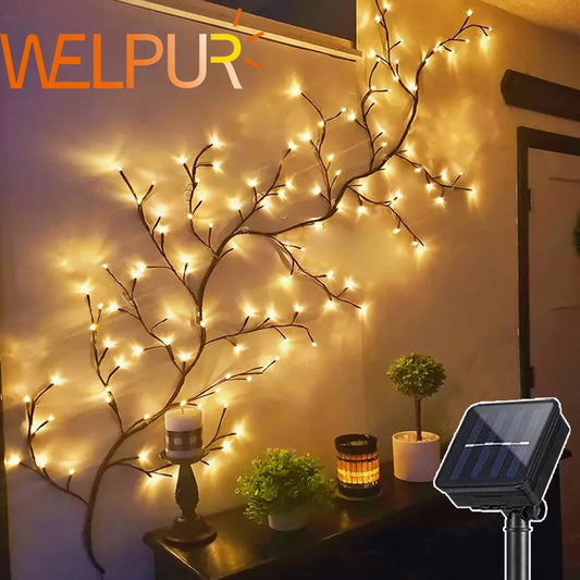 Outdoor Lighting - Light String Solar Tree and Vine Lamp - 96LED Tree Branches Light - Waterproof  - Decorative Lights