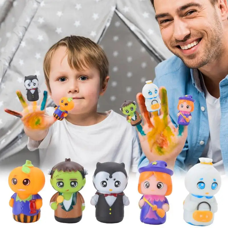 Character Finger Puppets -Children Halloween Finger Puppets - Toy Puppets -Wonderful 5X Puppets For Halloween Party