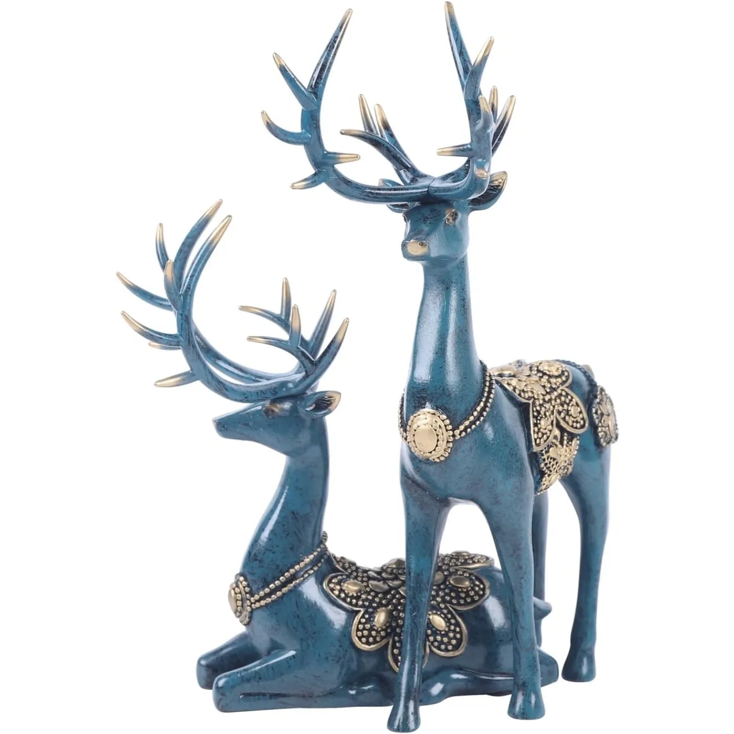 2Pcs Christmas Reindeer Figurines
