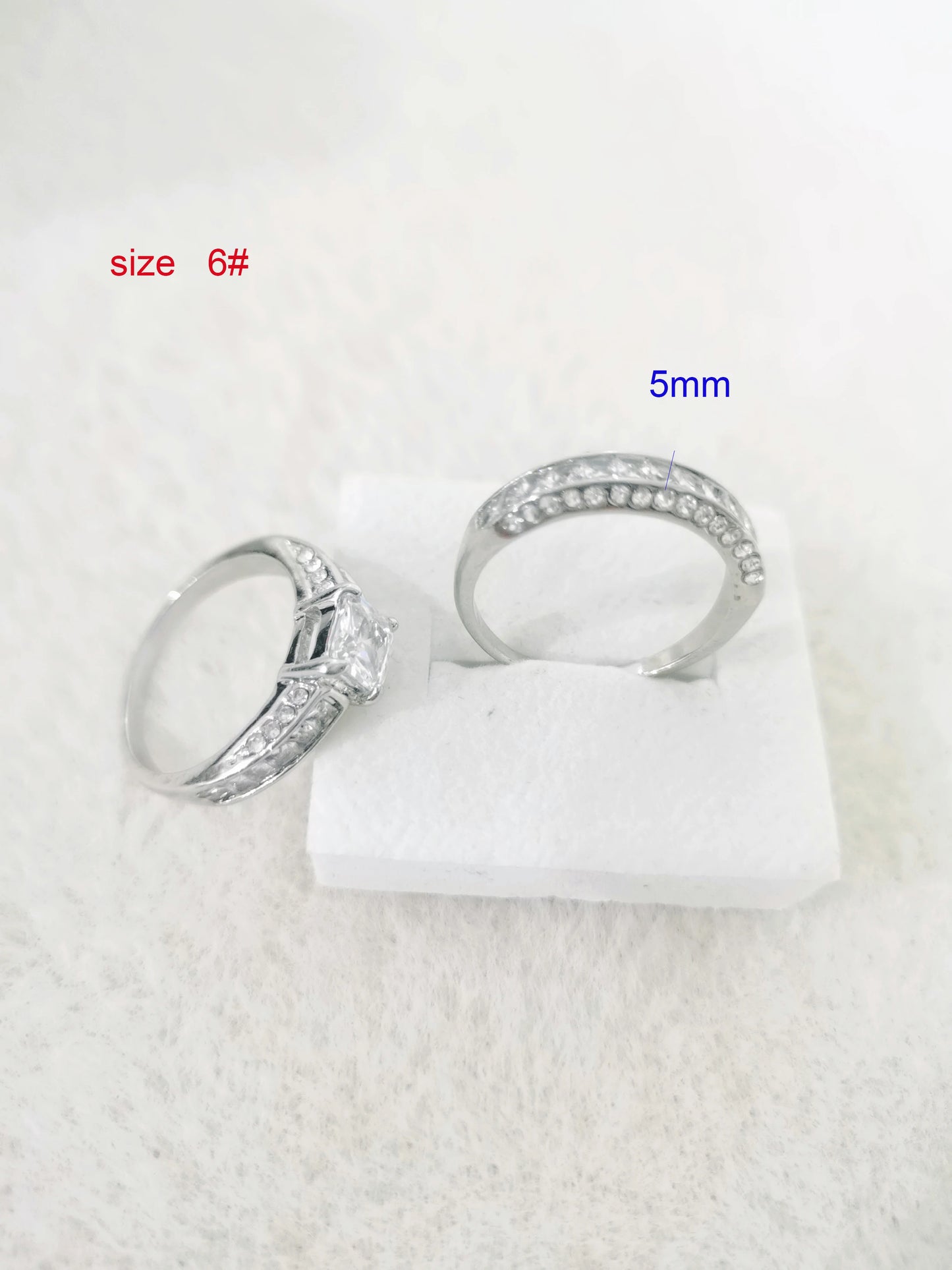 2pcs/set Alliance Engagement - Wedding Rings For Women, Party Gifts, - Wedding Gifts, Birthday Gifts