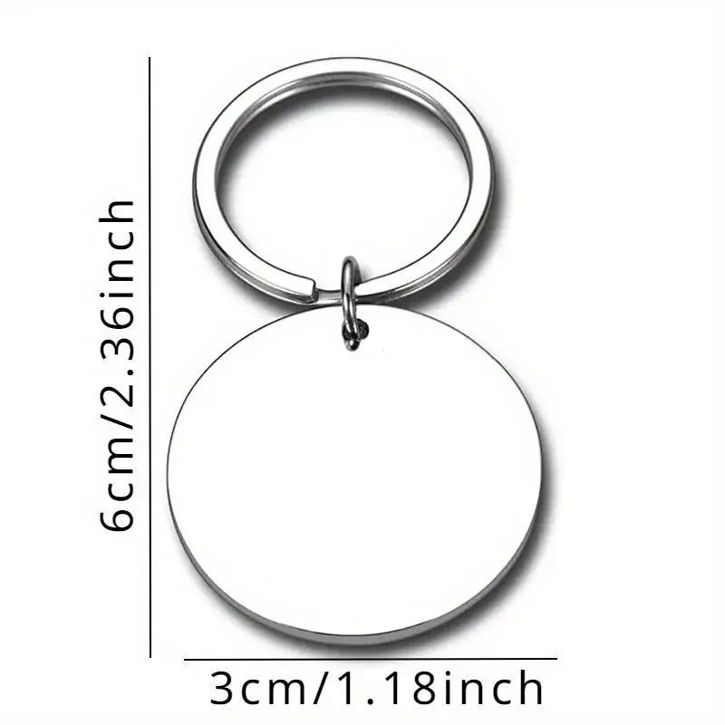 Dear Mom I Love You" Keychains with Engraved Rose Design