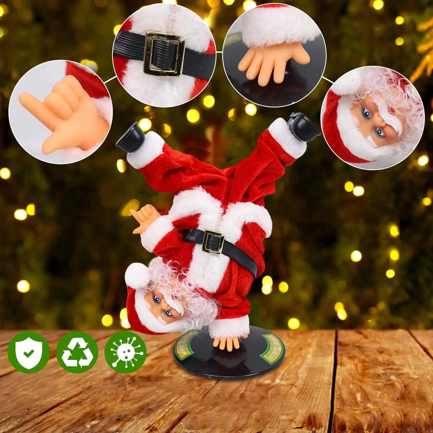 Creative Electric Handstand Santa Claus Doll With Music
