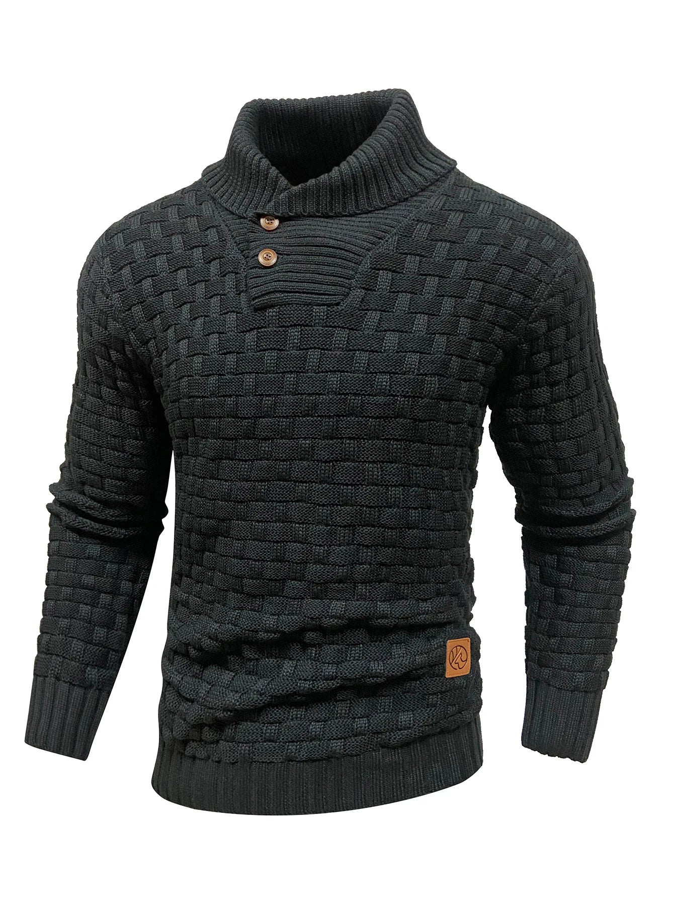 Men’s Knitted Sweater - Casual Crew Neck - Warm Long Sleeve -