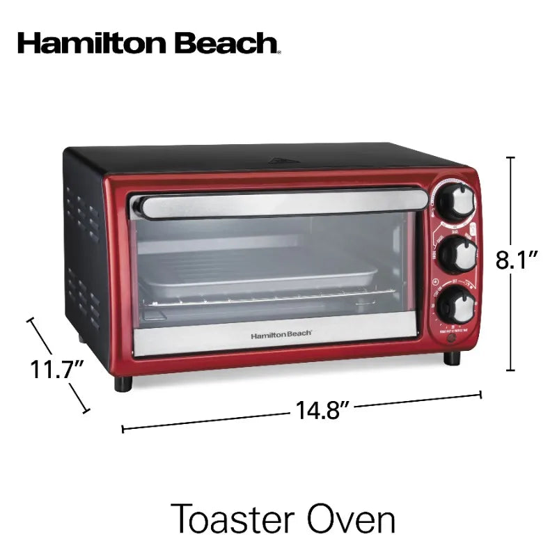 Hamilton Beach 4 Slice Toaster Oven, with 5 Versatile Cooking Modes