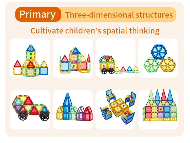 Romboss Magnetic Building Blocks Set - Magnetic Sheet Construction - Building Puzzle Tiles Boys & Girls