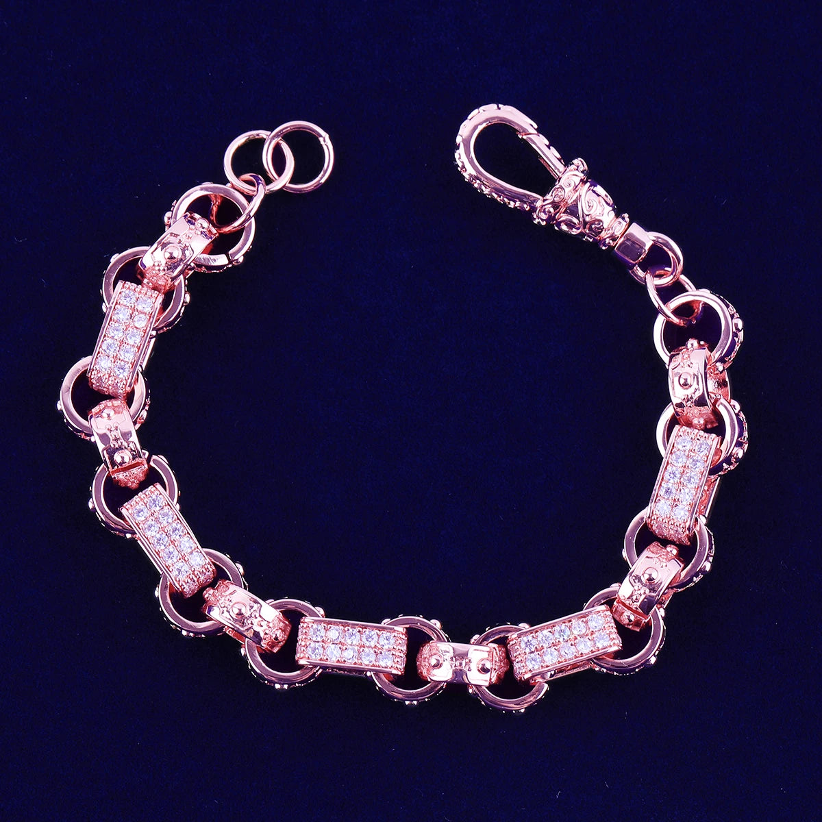 Bubble Letter Iced Out GYSPY Belcher Bracelet for Men