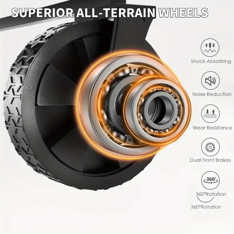 330/450LB Heavy Duty Foldable Utility  Wagon With Terrain Car storage car Wheels, Side Pockets,