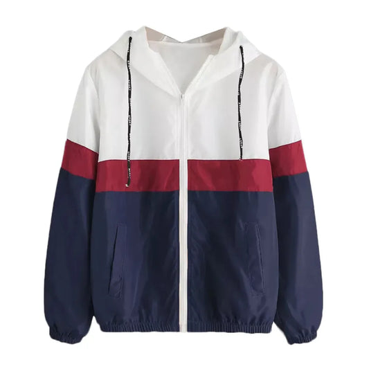 Fashion 2025  Quick Dry Women's Jackets - Windbreaker Sun Protection Patchwork Color Zipper Thin Summer Women Clothing