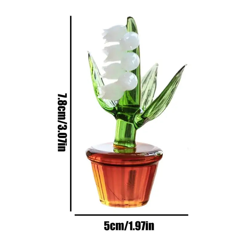 Lily Flower Figurine Ornament For Dressing Table, Desk