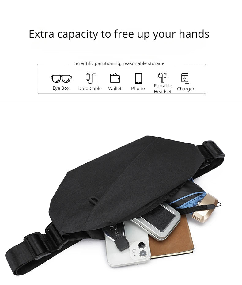 Men's Crossbody - Large Capacity Casual Shoulder Fashion - Multi-functional Chest Bag