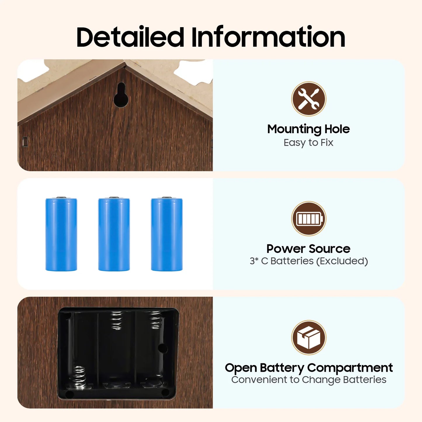 Cuckoo Wall Clock, Traditional Black Forest  Gifts