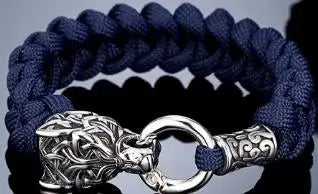Never Fade Rock Viking Wolf Bracelet Men's