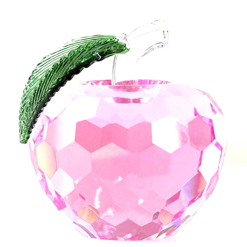 Crystal Apple  Sculpture Glass Fruit