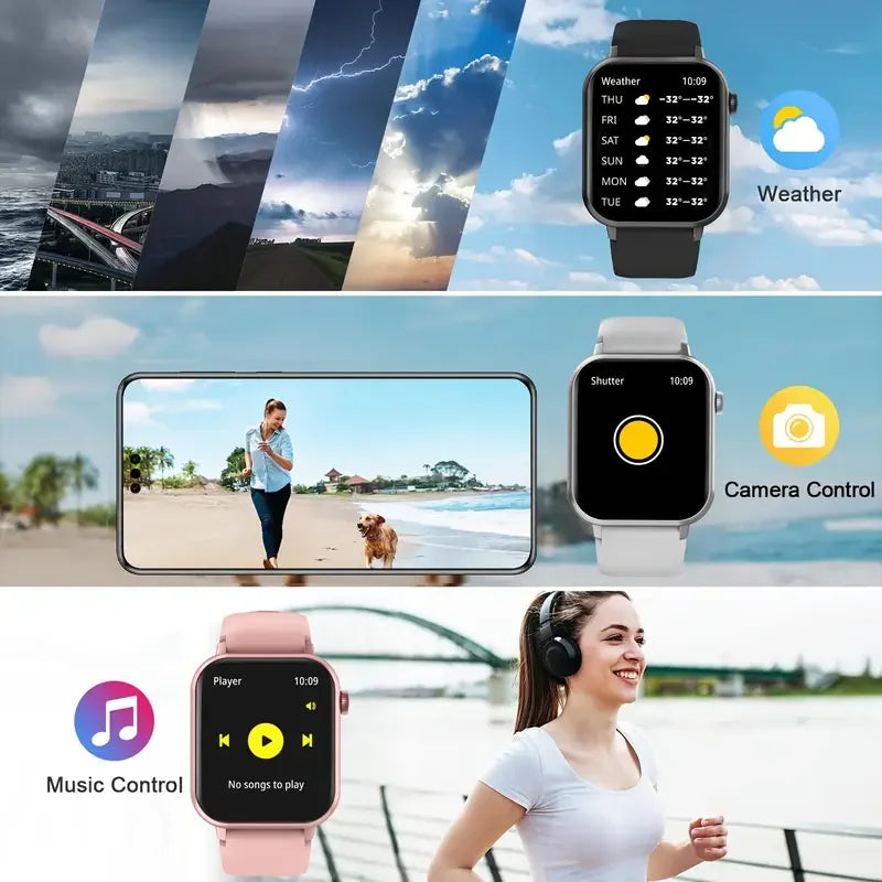 2025 New Waterproof Smart Watch - Bluetooth Call Women & Men Watch - Voice Assistant