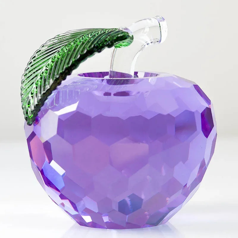 Crystal Apple  Sculpture Glass Fruit