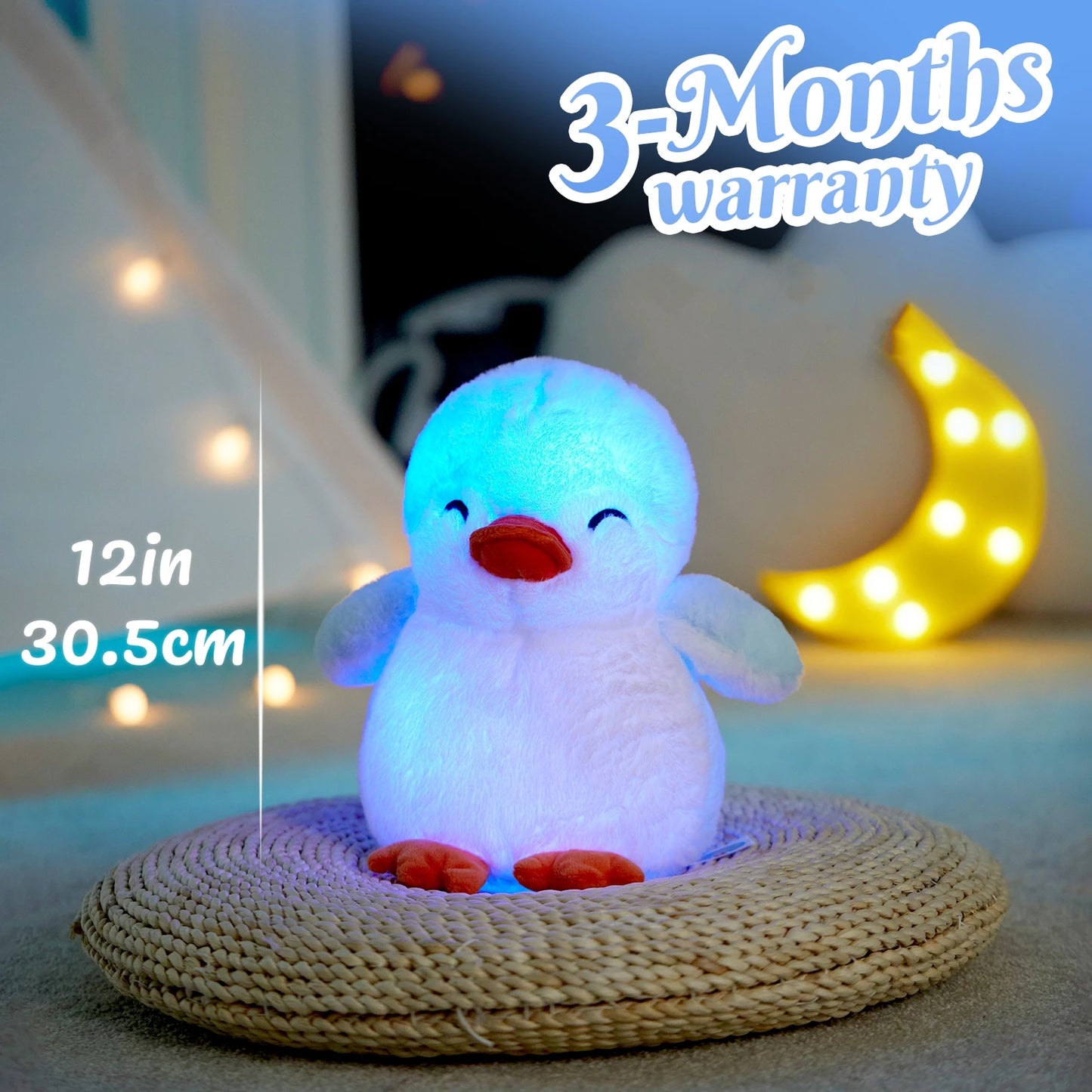 Glowing Penguin Plush Toy, = Cute Soft Glowing Stuffed Animal,