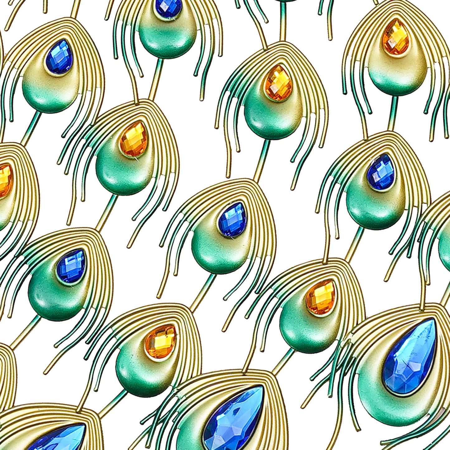 Luxury Peacock Wall Clock -  Metal 3D Art Decoration Wall Clock -  8.26Inch Silent Quartz