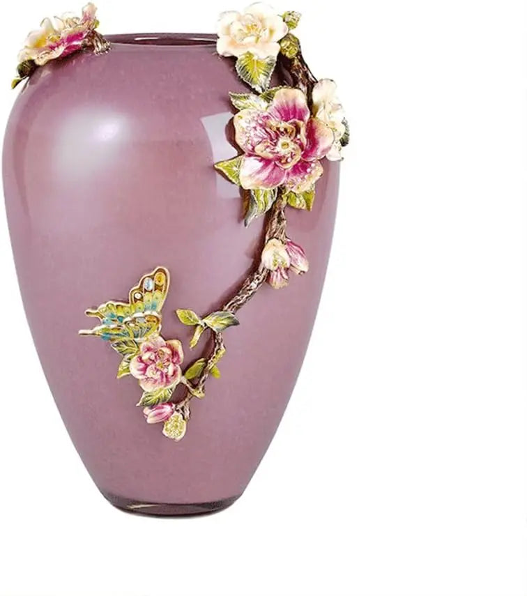 Decorative, Modern , Original Exquisite, Vase with Enamel Decoration