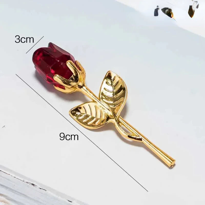 Artificial Flowers Craft Glass Crystal Rose