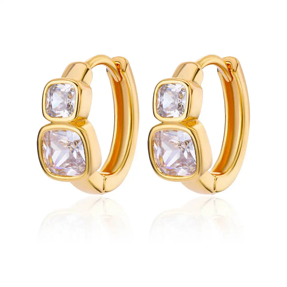 Zircon Star Earring For Women Girl Stainless Steel Hoop Piercing Earring y2k 2024 New Jewelry Accessories Gift aretes