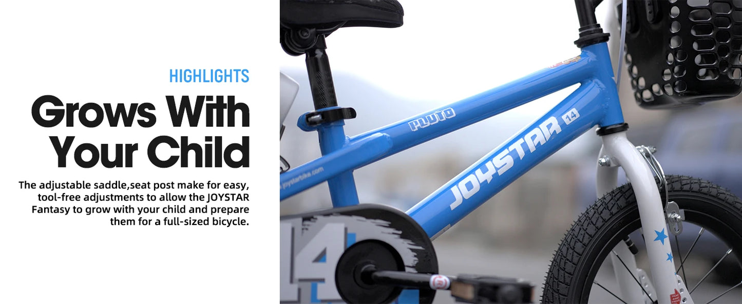 JOYSTAR 12 14 16 18 20 Inch Kids Bike with Light - Up Training Wheels,-  Bicycle for Boys Girls Age 3-12 Years