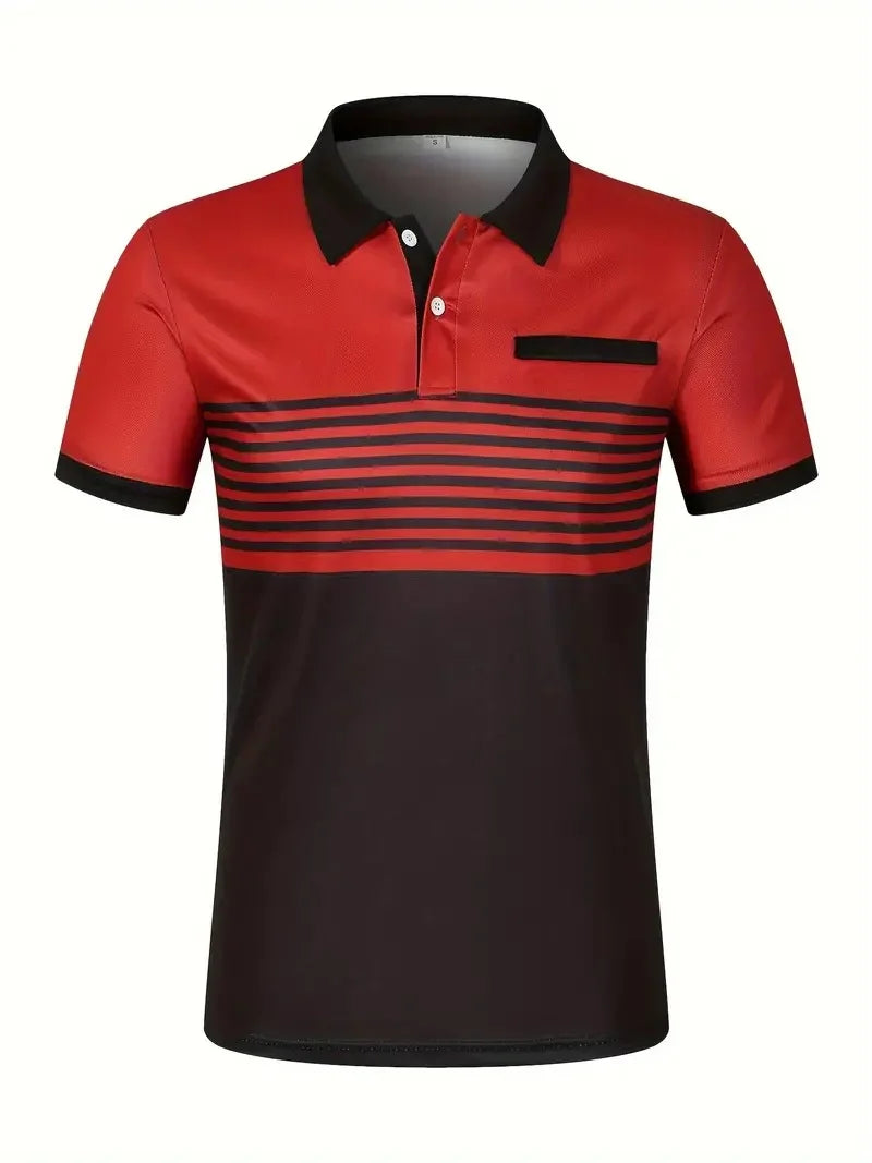 Short sleeved summer  men's casual polo shirt
