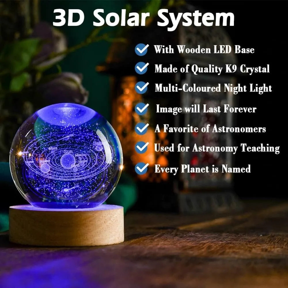 3D Solar System Crystal Ball