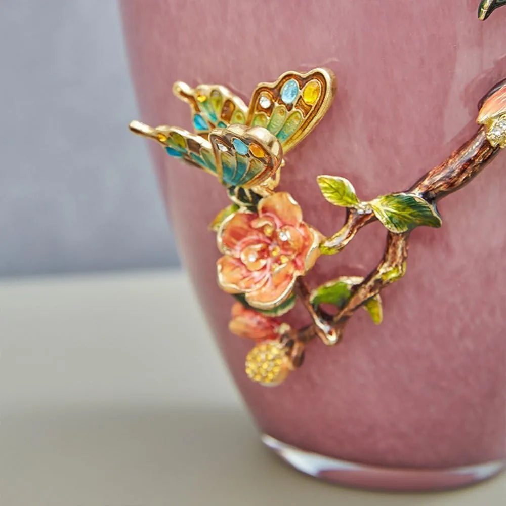 Decorative, Modern , Original Exquisite, Vase with Enamel Decoration