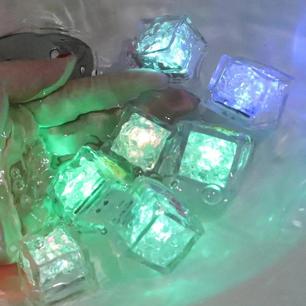8PCS Bath Tub LED Light Up Cubes - Multicolor Bath Glow Cubes - Water Activated