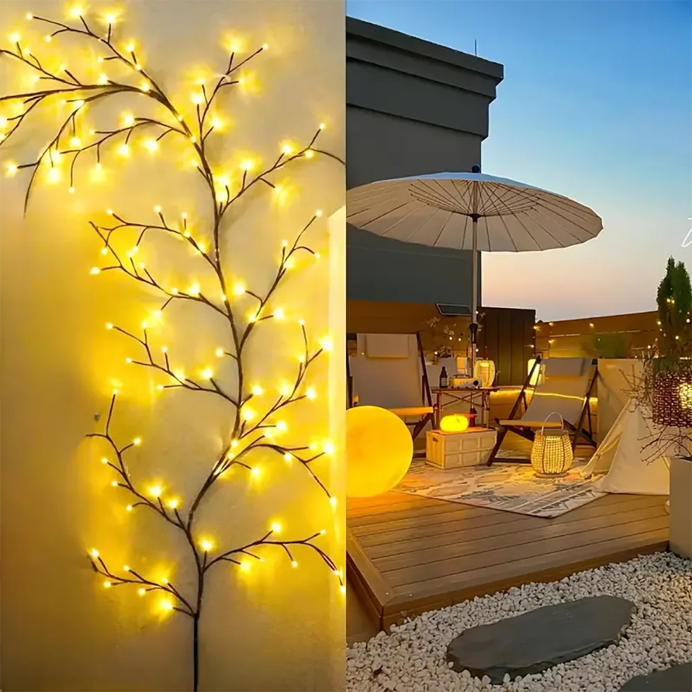 Outdoor Lighting - Light String Solar Tree and Vine Lamp - 96LED Tree Branches Light - Waterproof  - Decorative Lights