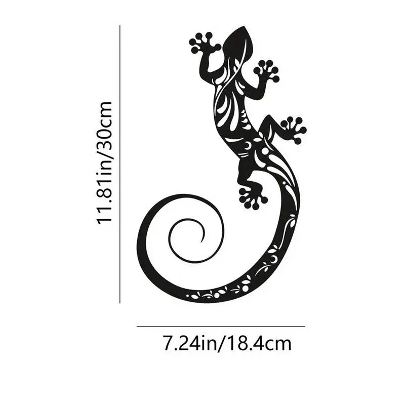Metal Lizards Outdoor Decor - Hangable Gecko Wall Art
