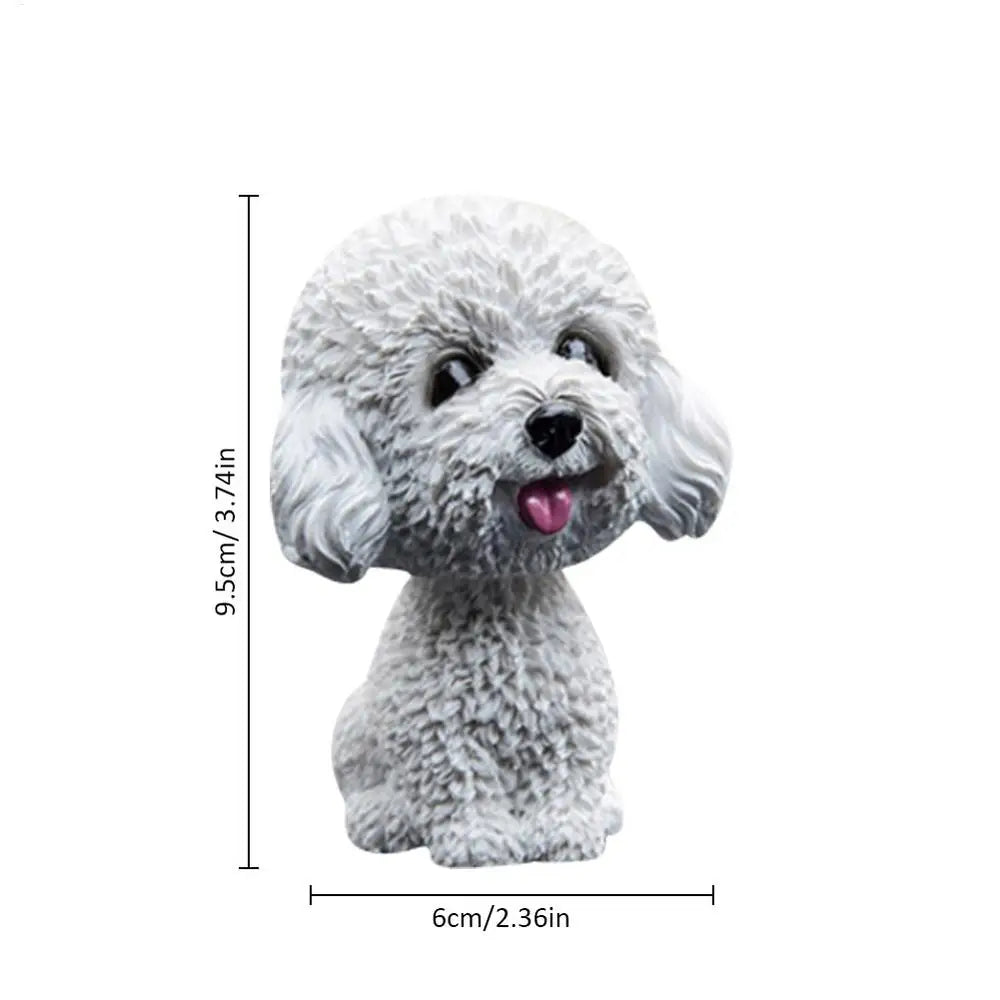 Shaking Head Dog Ornament Resin Cute Bobblehead