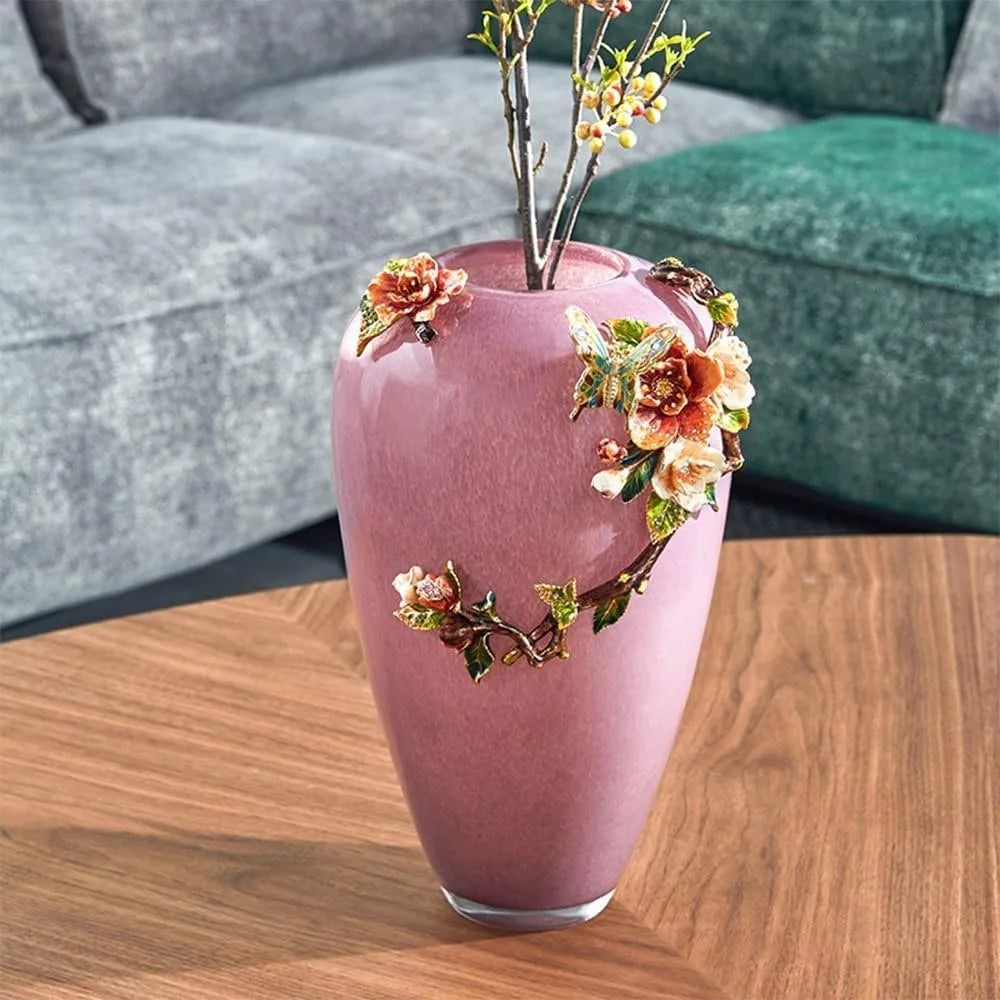 Decorative, Modern , Original Exquisite, Vase with Enamel Decoration