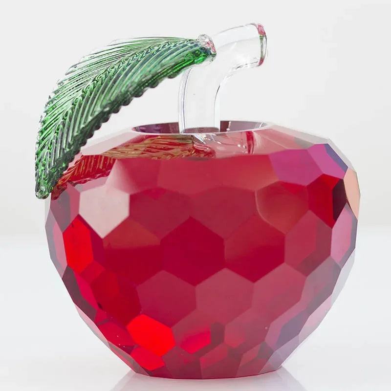 Crystal Apple  Sculpture Glass Fruit