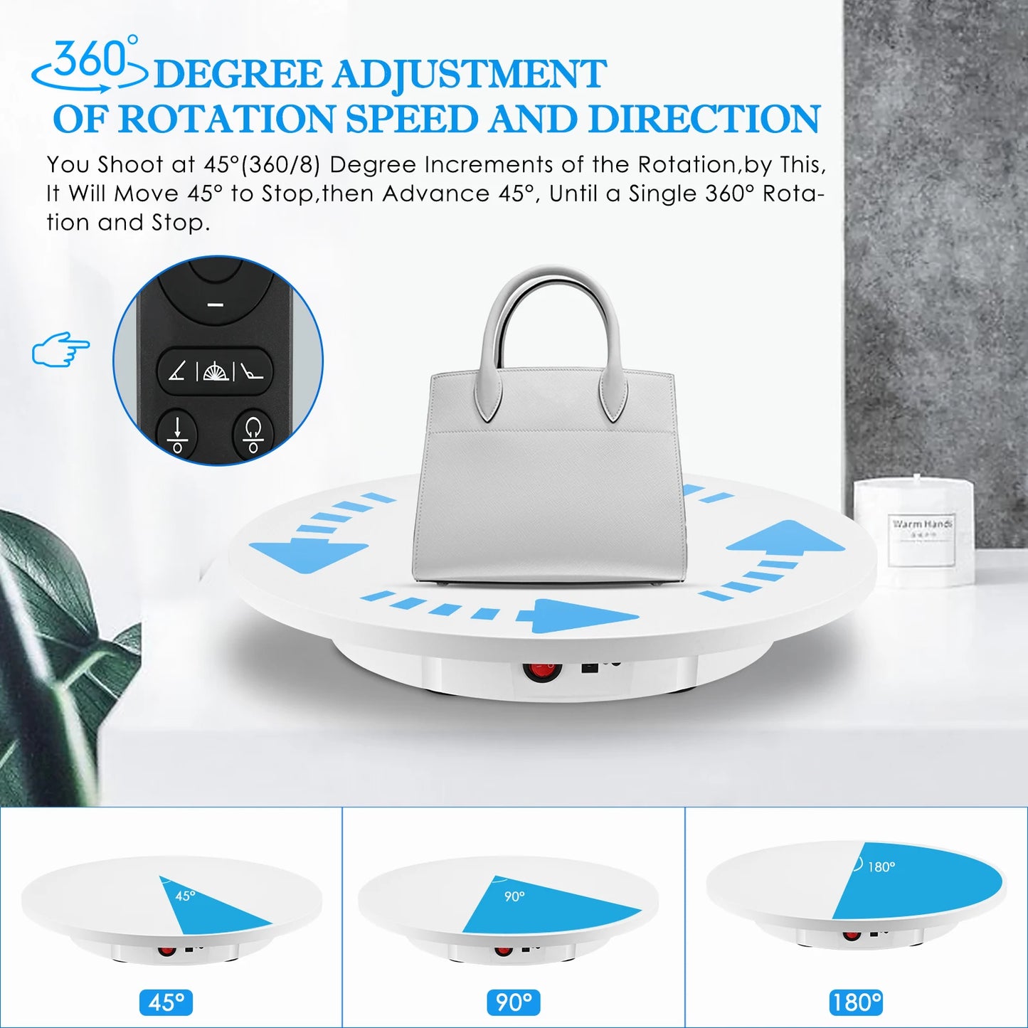 Photography Rotating Display Stand 360 Electric Rotating Product Display