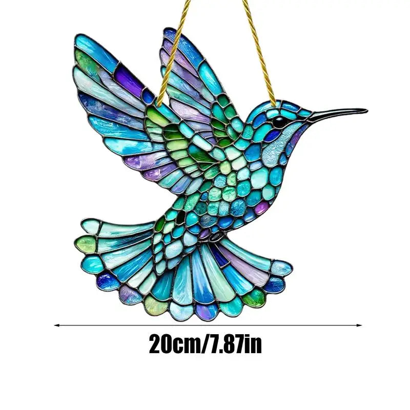 Hummingbird Sun Catchers - Acrylic Portable Hummingbird  For Garden Window Wall ,Living Room