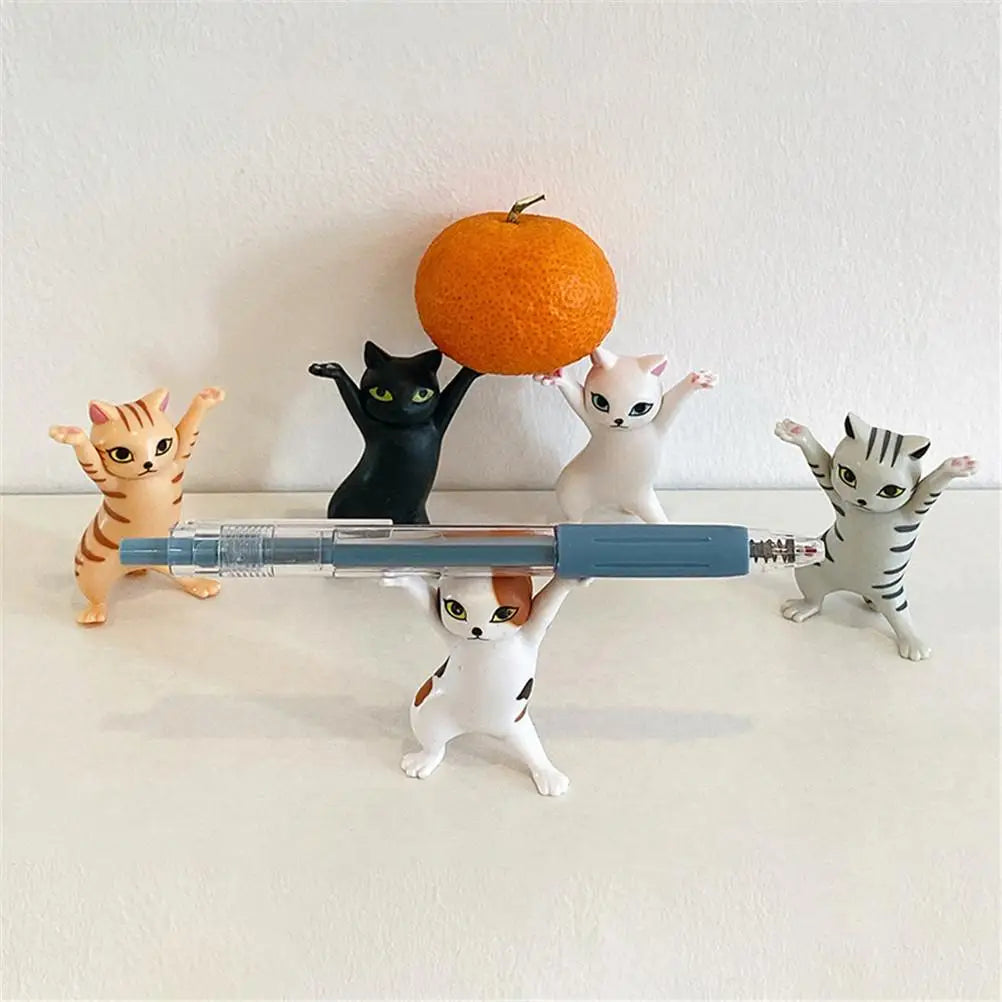 5PCS Animal Raising Hands - Dancing Cat Model - Cat Figures Toys for Children Room