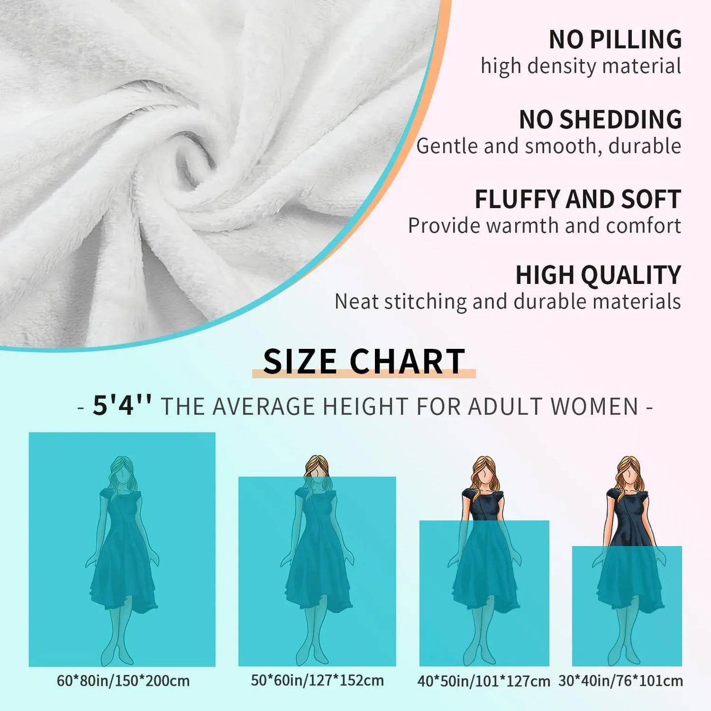 Vintage Christmas Santa Claus Snowflake Candy Cane - Tree Presents Pattern Flannel Throw Blanket – Cozy, Warm