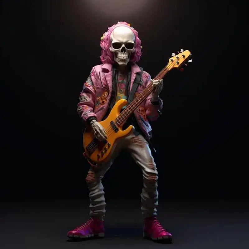 Halloween Rock Skull Band - Doll Halloween Party Celebration - A Gift For Rock Musicians