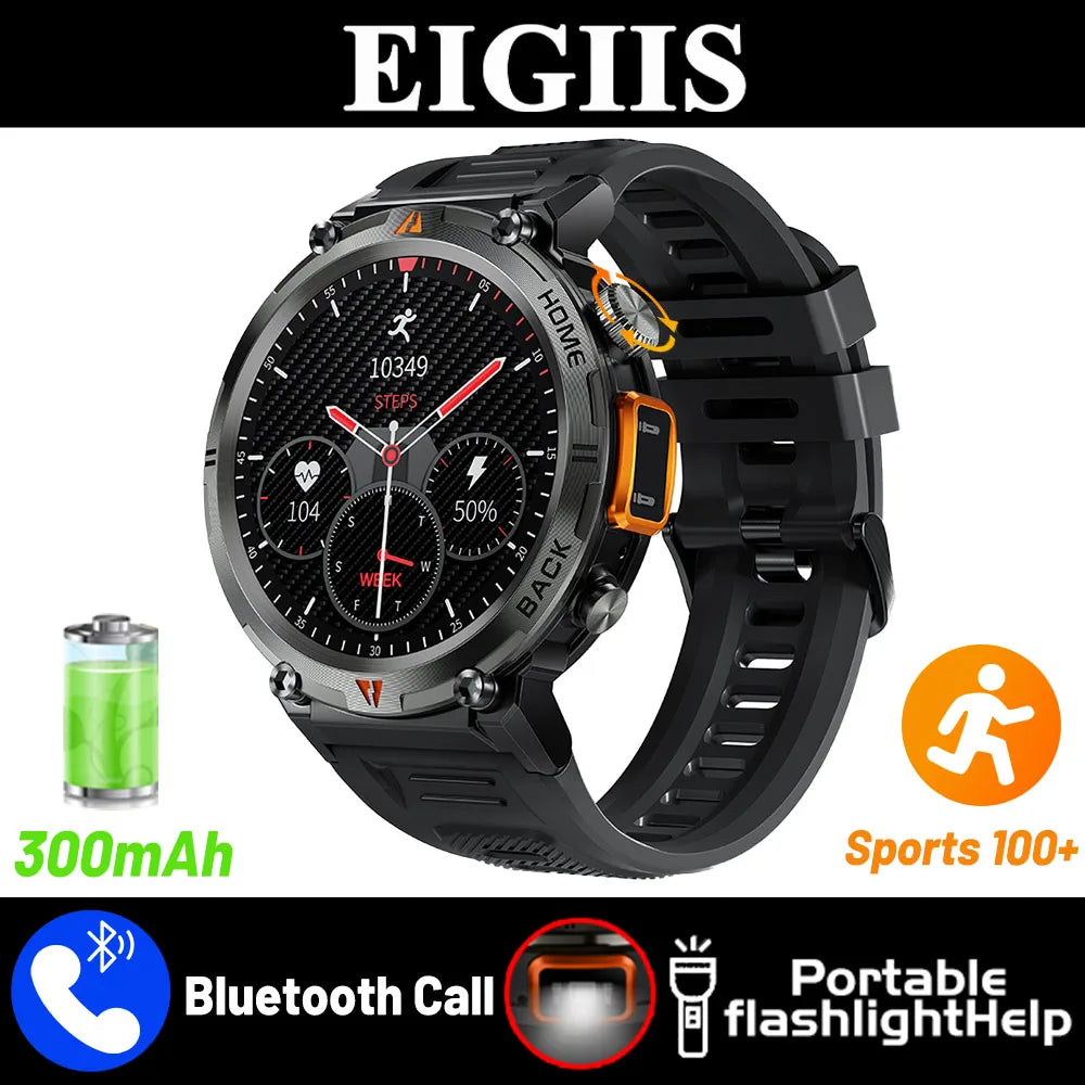 2025 New Bluetooth  smartwatch for men - Full Touch Screen With Health Monitor - Flashlight Smart watch