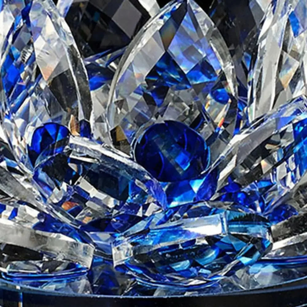 60-140mm Crystal Lotus Flower Figurine Home  Decoration - Glass Craft Paperweight - Table Ornaments