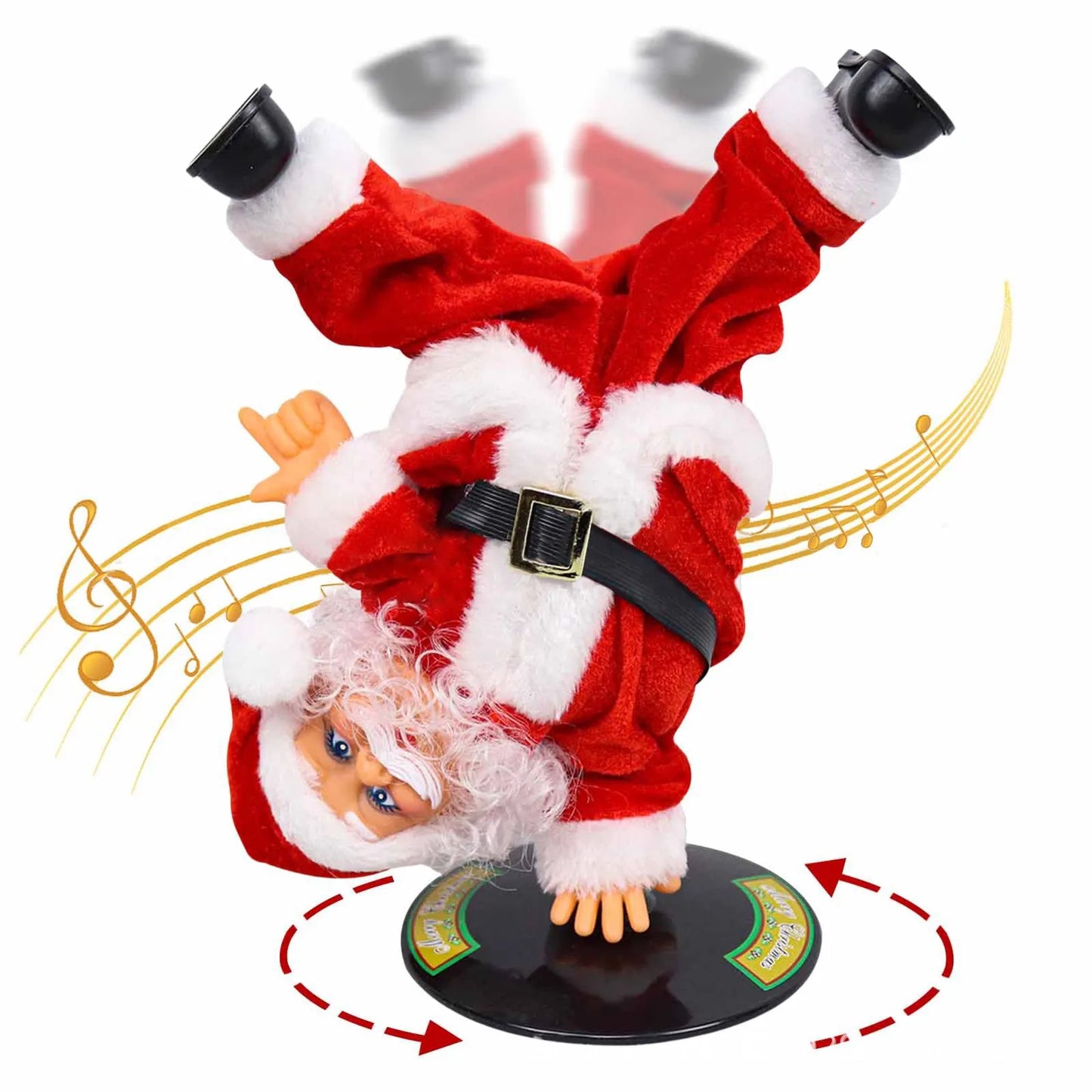 Creative Electric Handstand Santa Claus Doll With Music