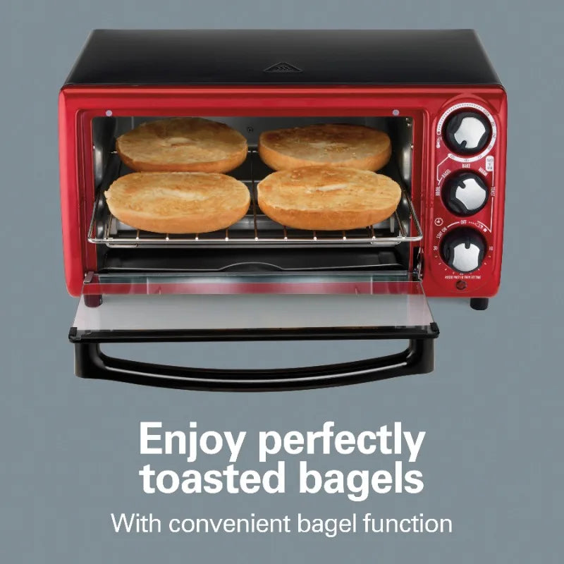 Hamilton Beach 4 Slice Toaster Oven, with 5 Versatile Cooking Modes