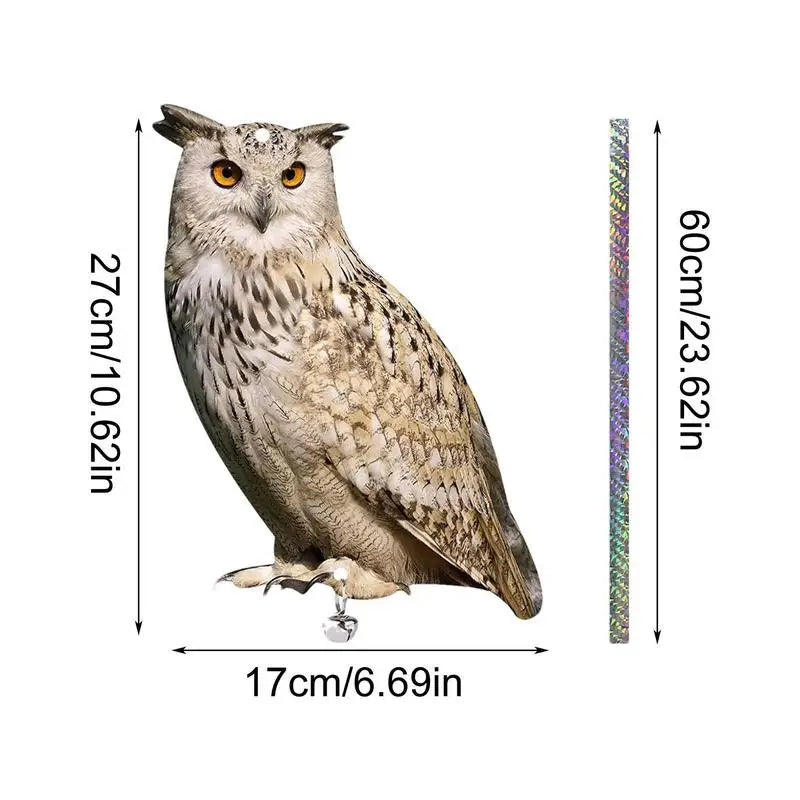 Acrylic Fake Owl  - Bird  Hanging Decoration For Garden