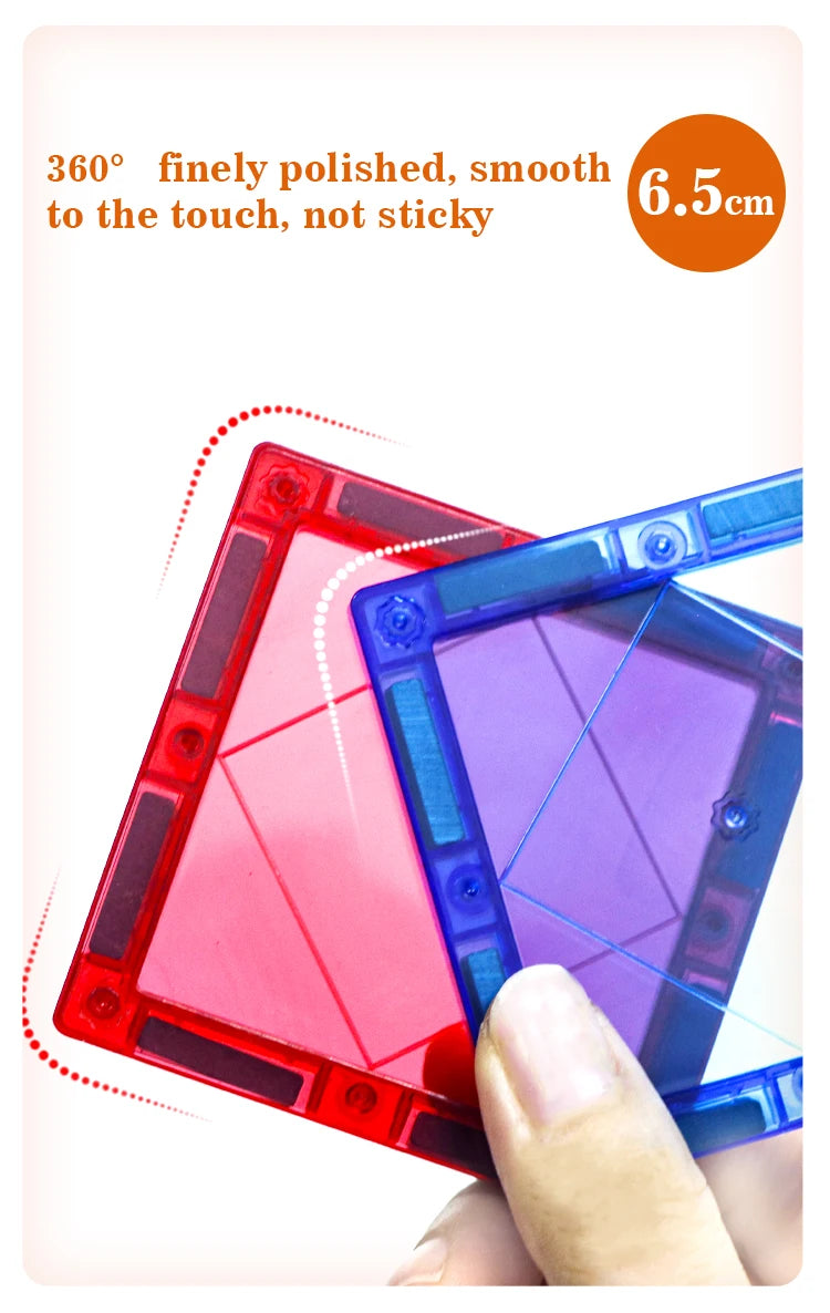 Romboss Magnetic Building Blocks Set - Magnetic Sheet Construction - Building Puzzle Tiles Boys & Girls