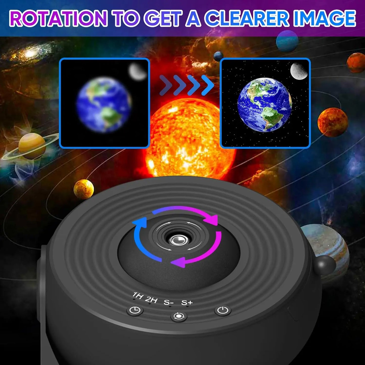 13 In 1 Galaxy Ultral Star Projector HD Image - Area LED Night Light, - 13 Film Discs,360° Rotate for