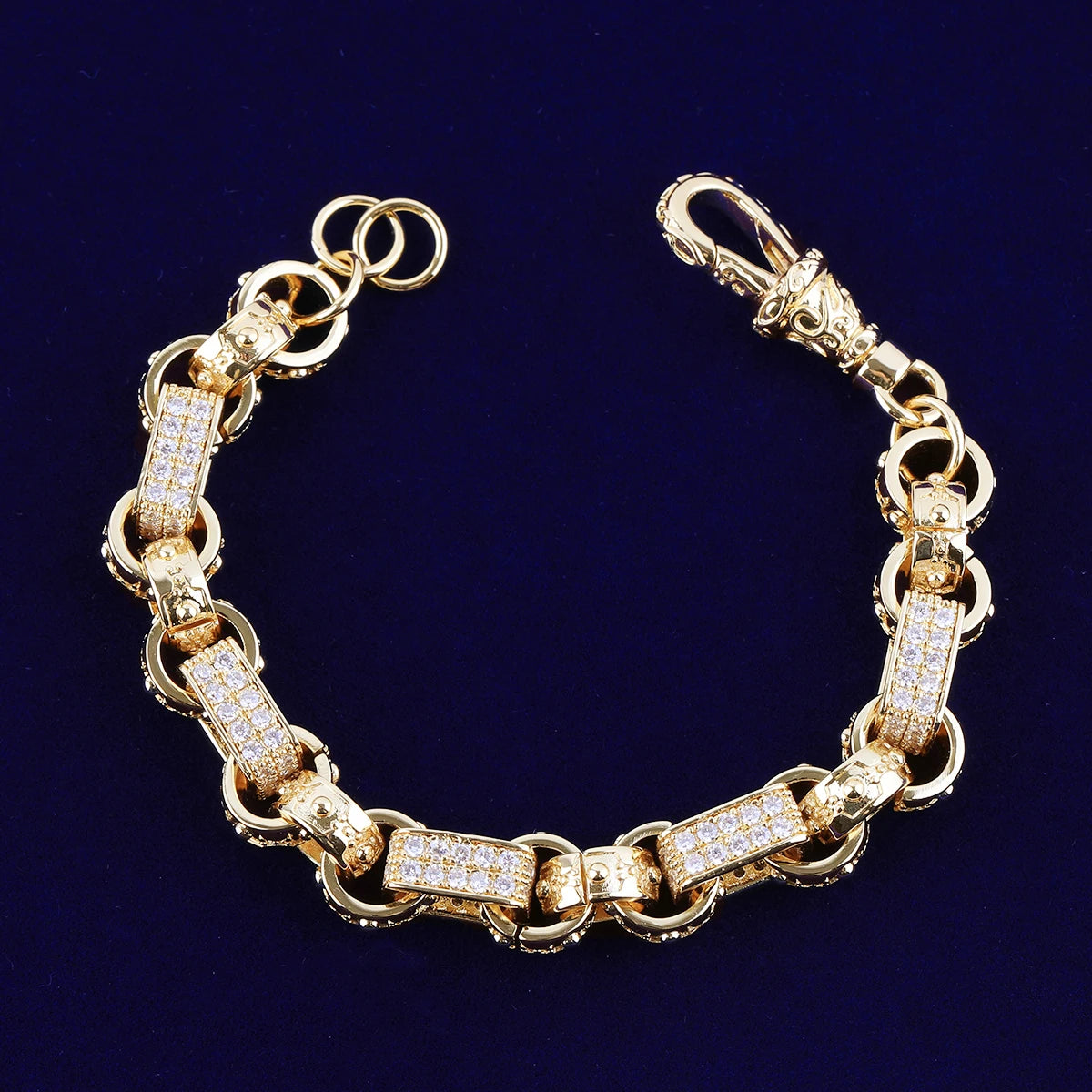 Bubble Letter Iced Out GYSPY Belcher Bracelet for Men